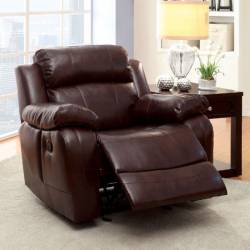 HUGHES GLIDER RECLINER, DARK BROWN 